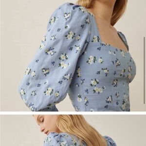 REFORMATION - Stilston Top, in Mineral Daisy, only worn one time.